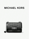 Michael Kors حقيبة كتف نسائية Heather كبيرة معدنية بشعار Empire Signature