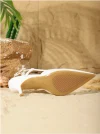 أحذية كعب عالي أنيقة للنساء ذات أصبع قدم مدبب وحزام خلفي بإبزيم واحد، متعددة الاستخدامات ومناسبة للفساتين والحفلات، أنيقة | متجرنايس نايت Nice Night Store
