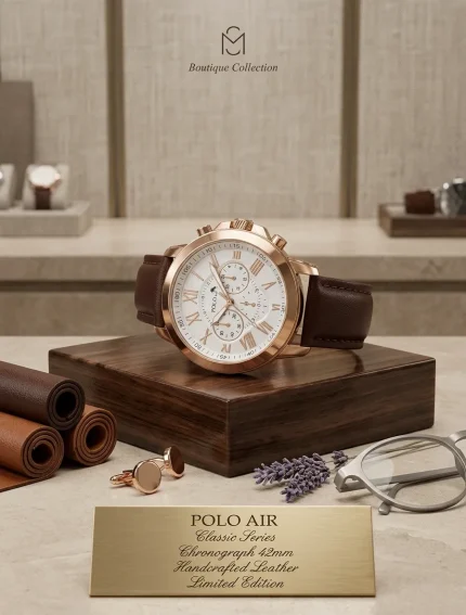 Poloair ساعة يد رجالية كلاسيكية من الجلد بأرقام رومانية باللون Poloair ساعة يد رجالية كلاسيكية من الجلد بأرقام رومانية باللون أسود نحاسي الداكن والنحاسي PL-7084E2x | متجر نايس نايت الداكن والنحاسي PL-7084E2x | متجر نايس نايت
