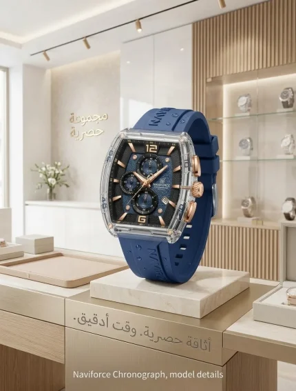 Naviforce ساعة يد رجالية كلاسيكية أنيقة مع سوار هدية مضمونة | متجر نايس نايت