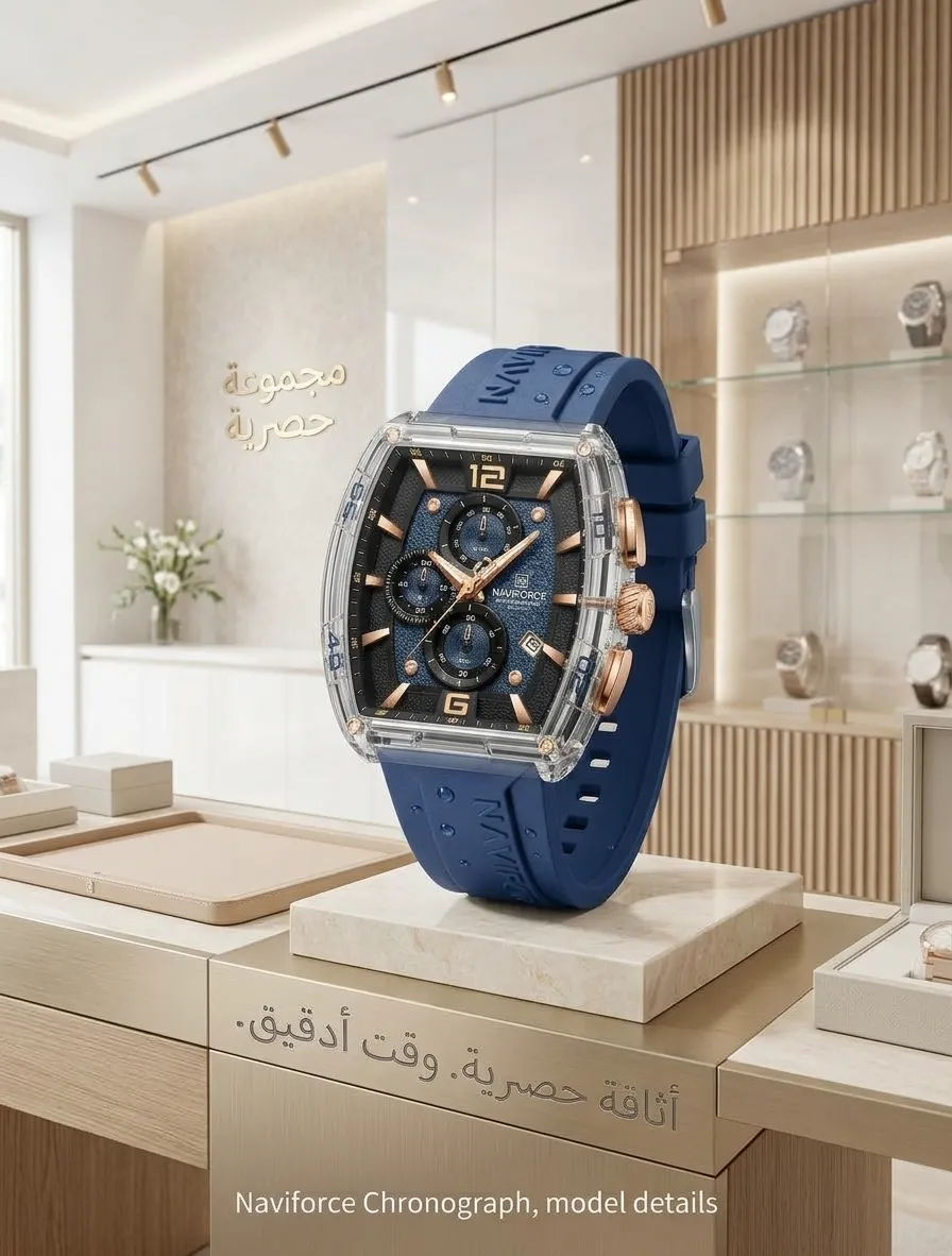 Naviforce ساعة يد رجالية كلاسيكية أنيقة مع سوار هدية مضمونة | متجر نايس نايت Naviforce ساعة يد رجالية كلاسيكية أنيقة مع سوار هدية مضمونة | متجر نايس نايت